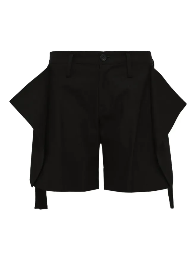 YOHJI YAMAMOTO Yohji Yamamoto ドレープディテール テーラードショーツの商品画像