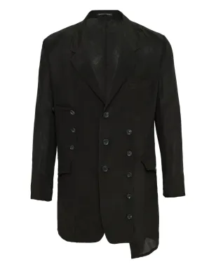 Yohji Yamamoto シングルブレスト アシンメトリカルジャケット - サムネイル1