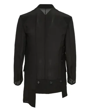 Yohji Yamamoto シングルブレスト アシンメトリカルジャケット - サムネイル2