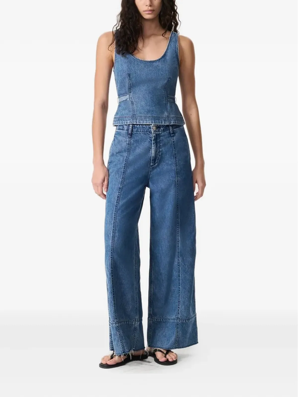 rag & bone デニムベルト付きトップス - 画像2
