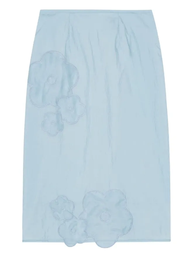 Cecilie Bahnsen Cecilie Bahnsen 花のアップリケ付きミディスカートの商品画像
