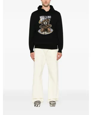 Moschino Teddy Bear-intarsia hoodie - Black - サムネイル2