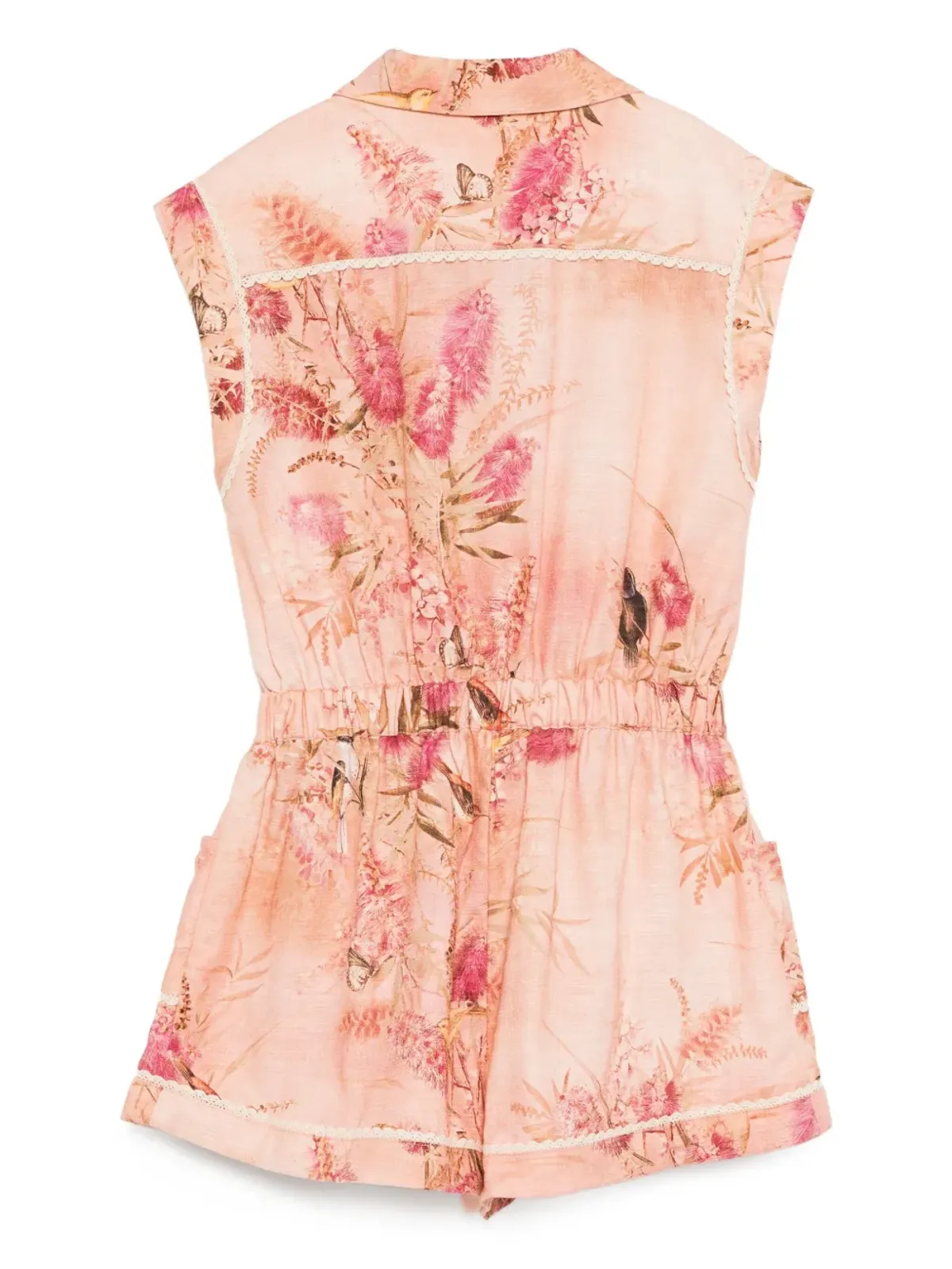 ZIMMERMANN Kids Cascadian floral-print playsuit - Pink - 画像2