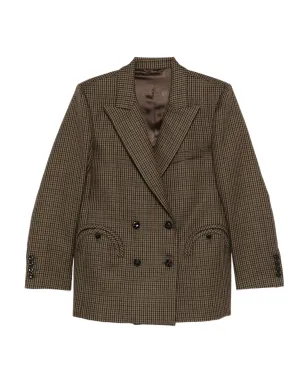 Blazé Milano ハウンドトゥース柄 ダブルブレストジャケット - サムネイル1