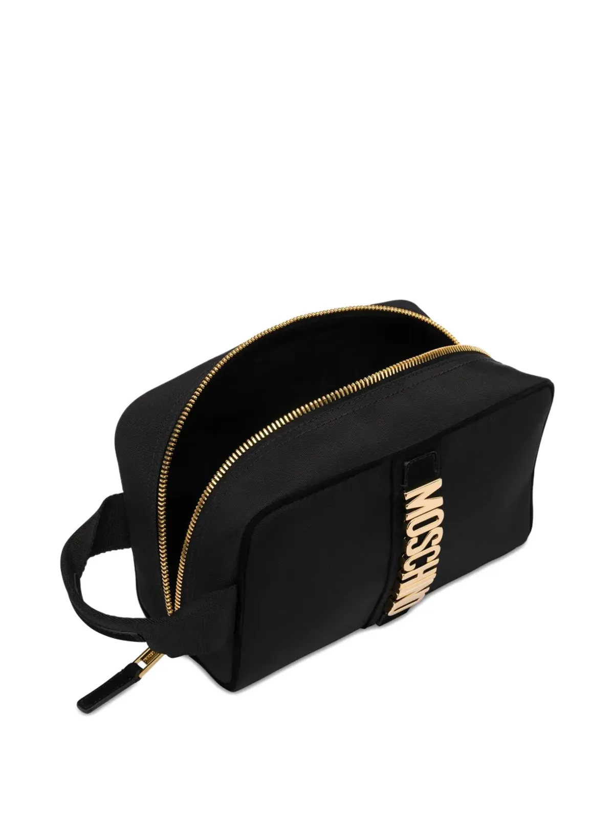 Moschino ロゴプレート付きジップトップ洗面用バッグ - 画像3