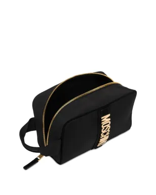 Moschino ロゴプレート付きジップトップ洗面用バッグ - サムネイル3