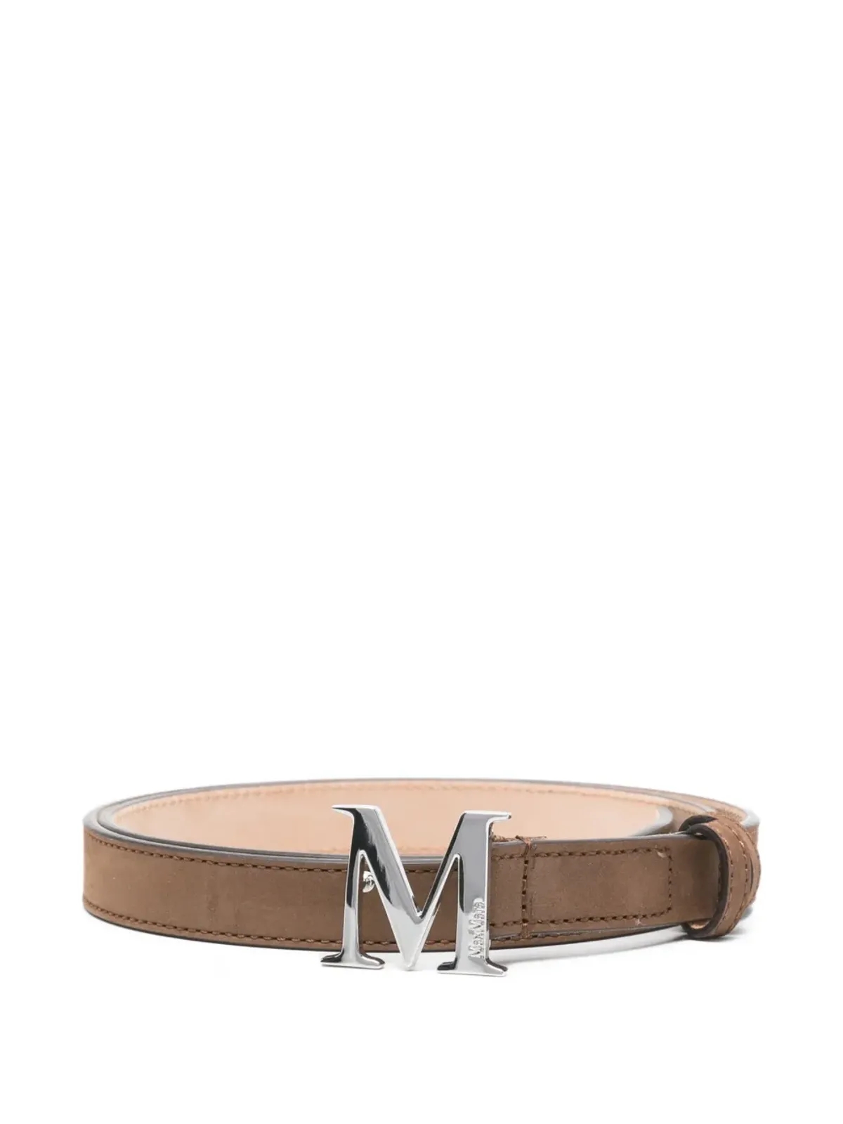 Max Mara ロゴバックル スエードベルト - 画像1
