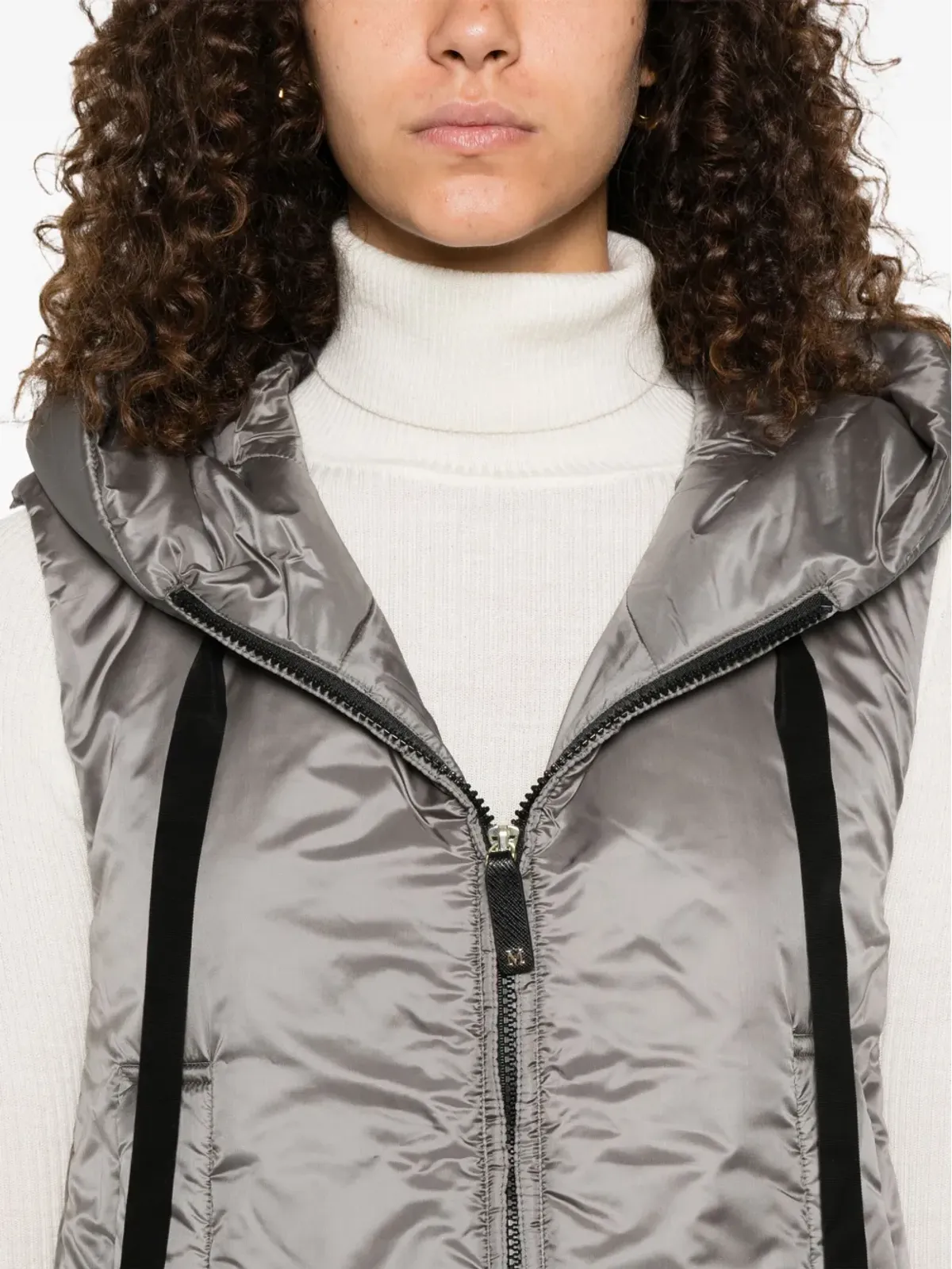 Max Mara Greengo フード付きジップフロントジレ - 画像5