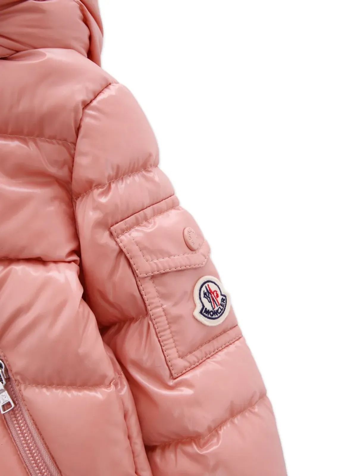 Moncler Enfant フード付きキルティングジャケット - 画像3
