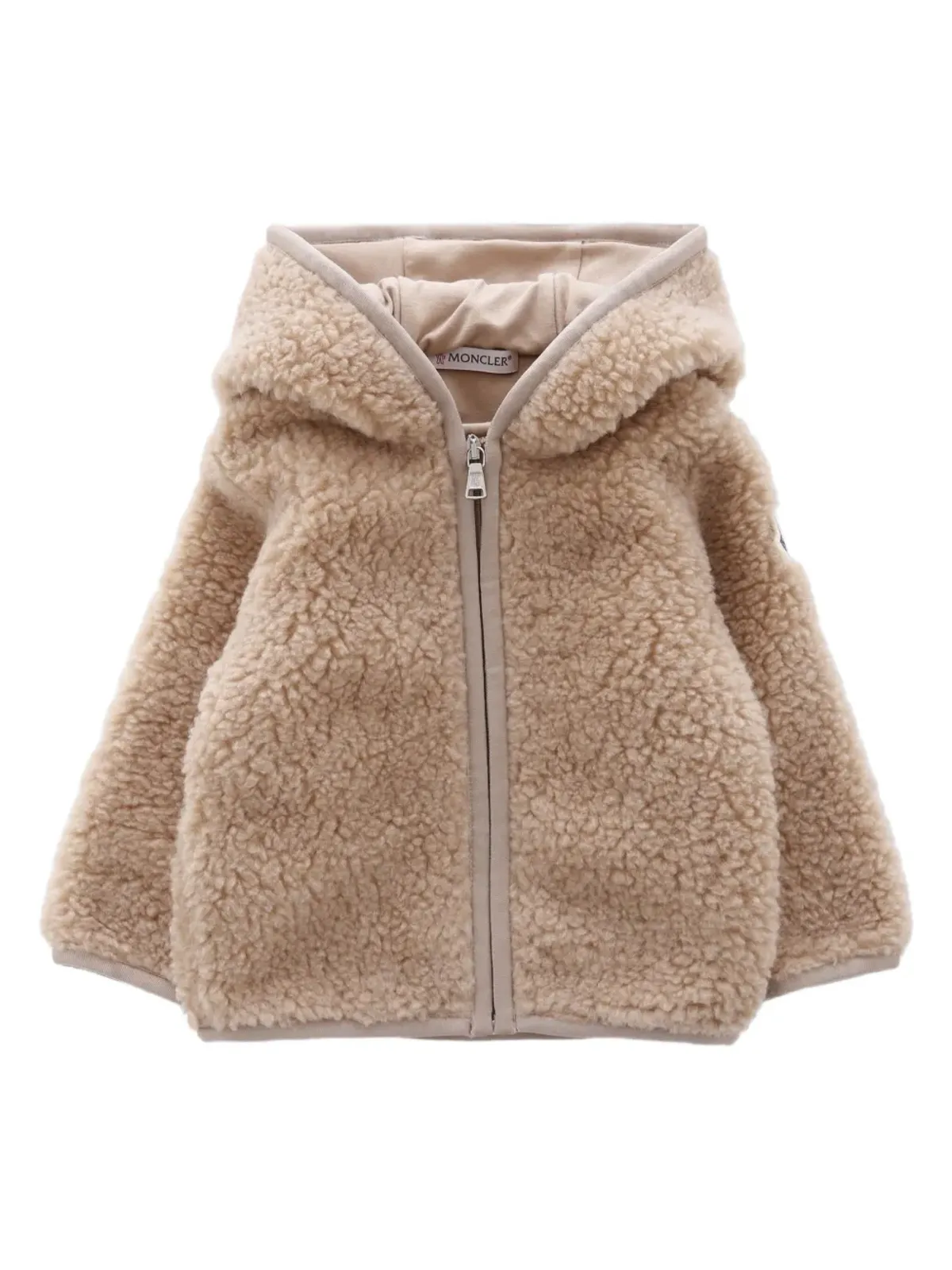 Moncler Enfant ロゴパッチ シアリングコート - 画像1