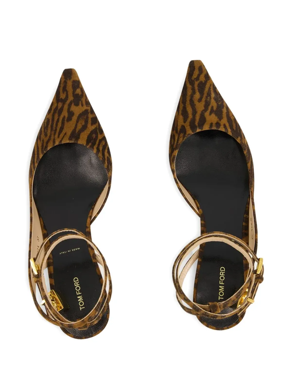 TOM FORD オセロット柄パドロックディテールパンプス - 画像4