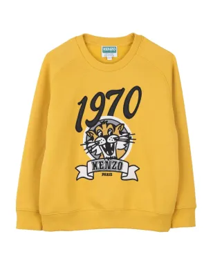 Kenzo Kids タイガープリント スウェットシャツ - イエロー - サムネイル1