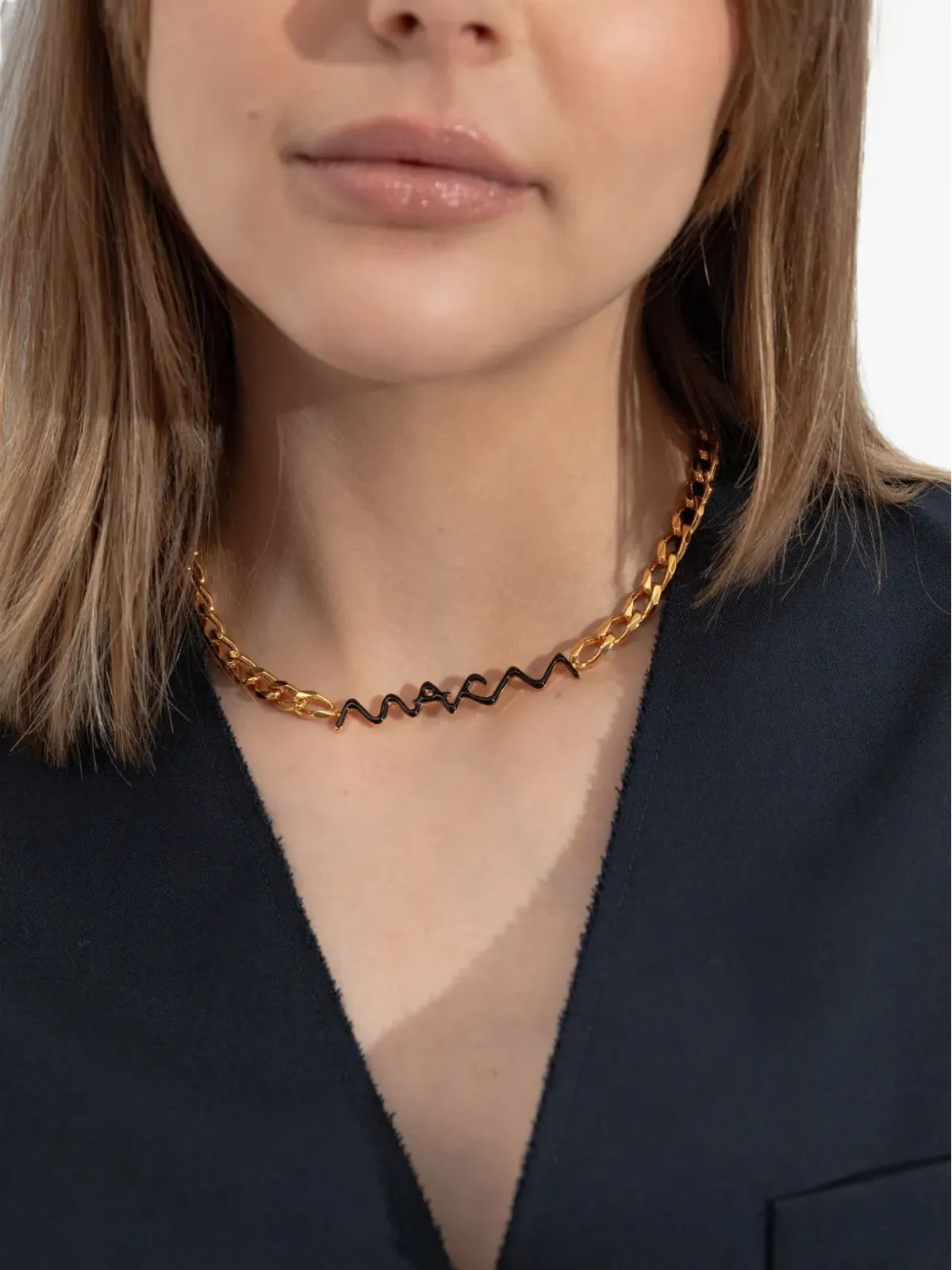Marni chain-link brass necklace - Gold - 画像2