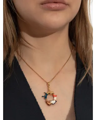 Marni Alphabet O animal-circle pendant - Gold - サムネイル2