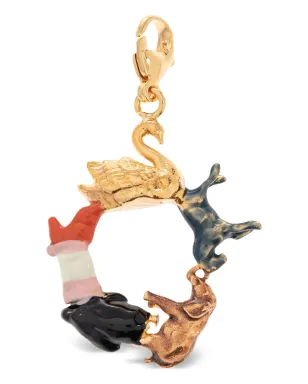 Marni Alphabet O animal-circle pendant - Gold - サムネイル3