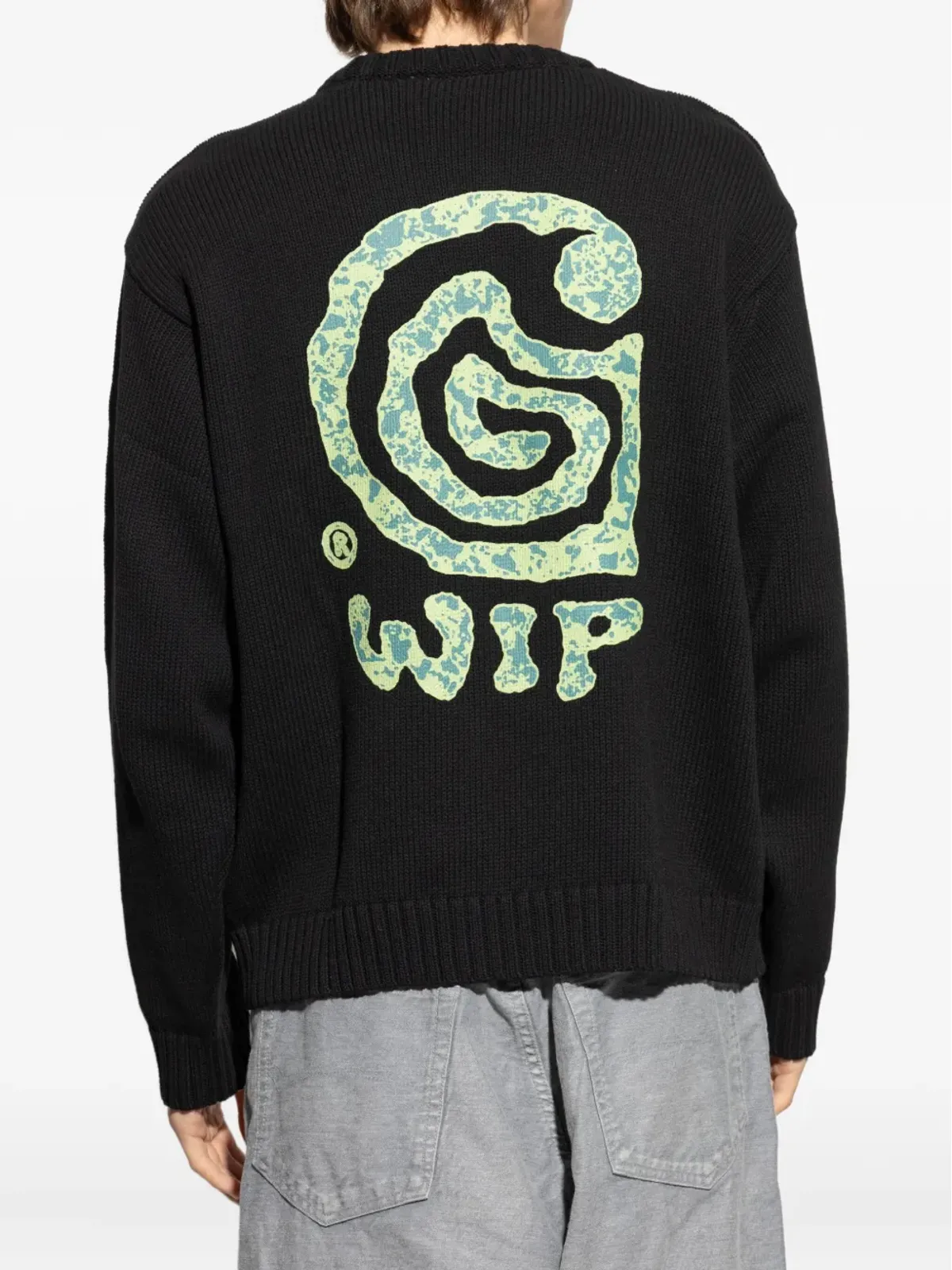 Carhartt WIP ロゴ刺繍リブニットセーター - ブラック - 画像4