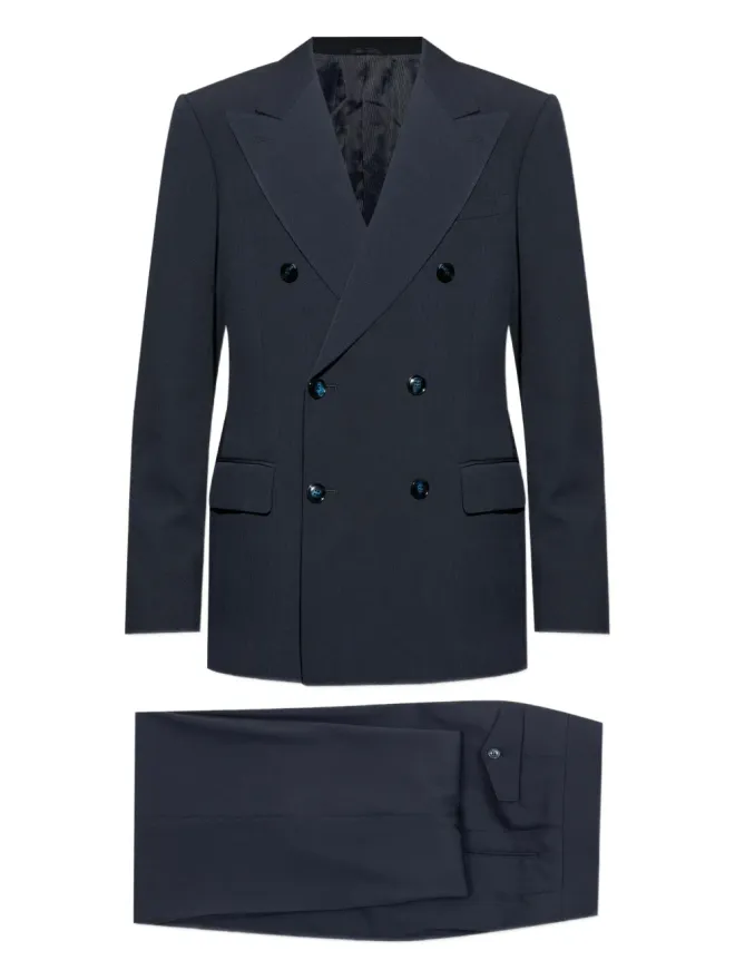 Giorgio Armani Giorgio Armani ダブルブレストスーツ ブルーの商品画像