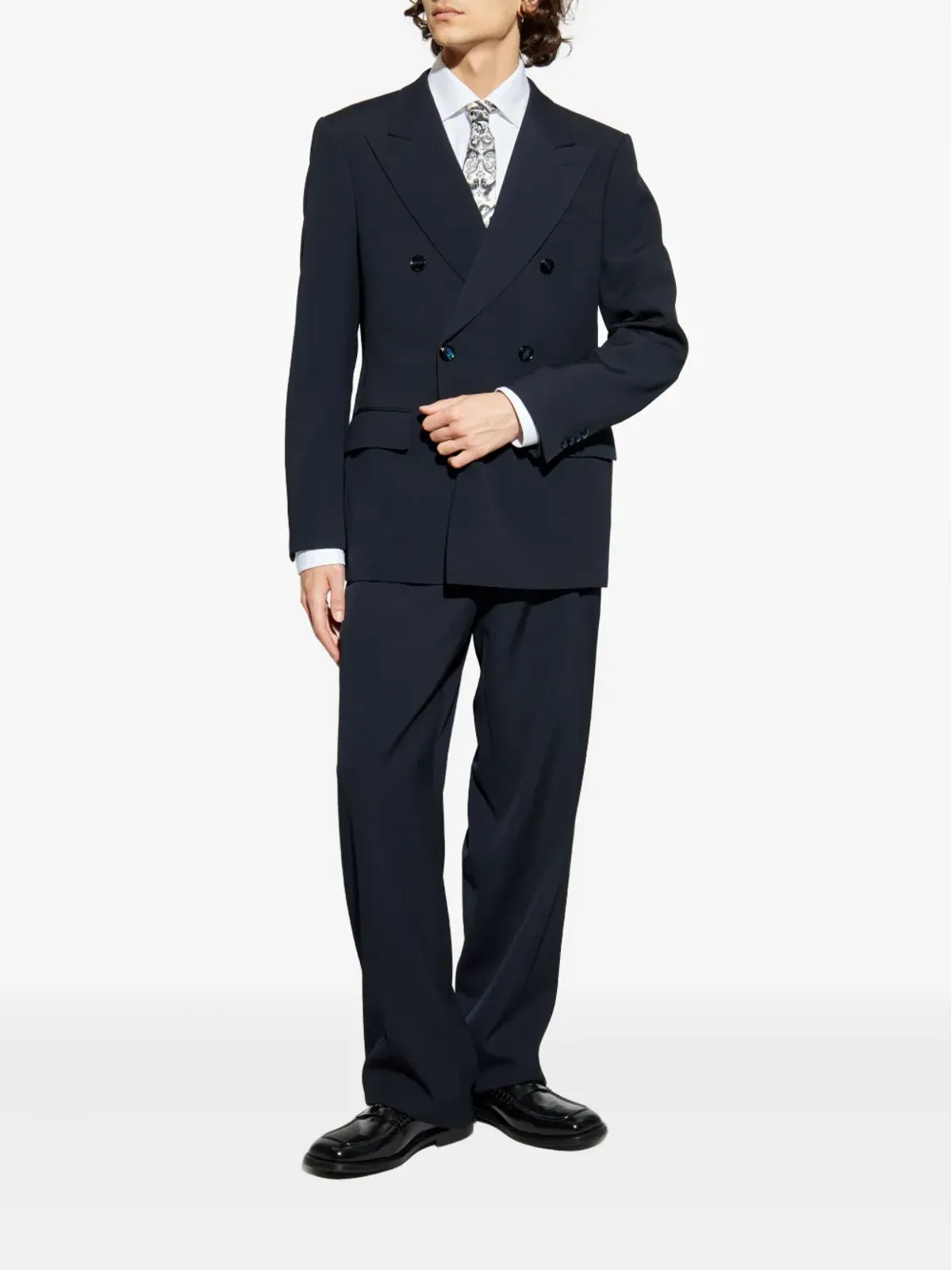 Giorgio Armani ダブルブレストスーツ ブルー - 画像2