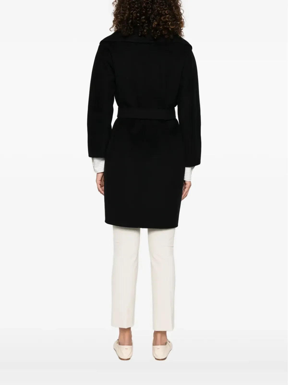 S Max Mara メッシ ベルト付きコート - 画像4