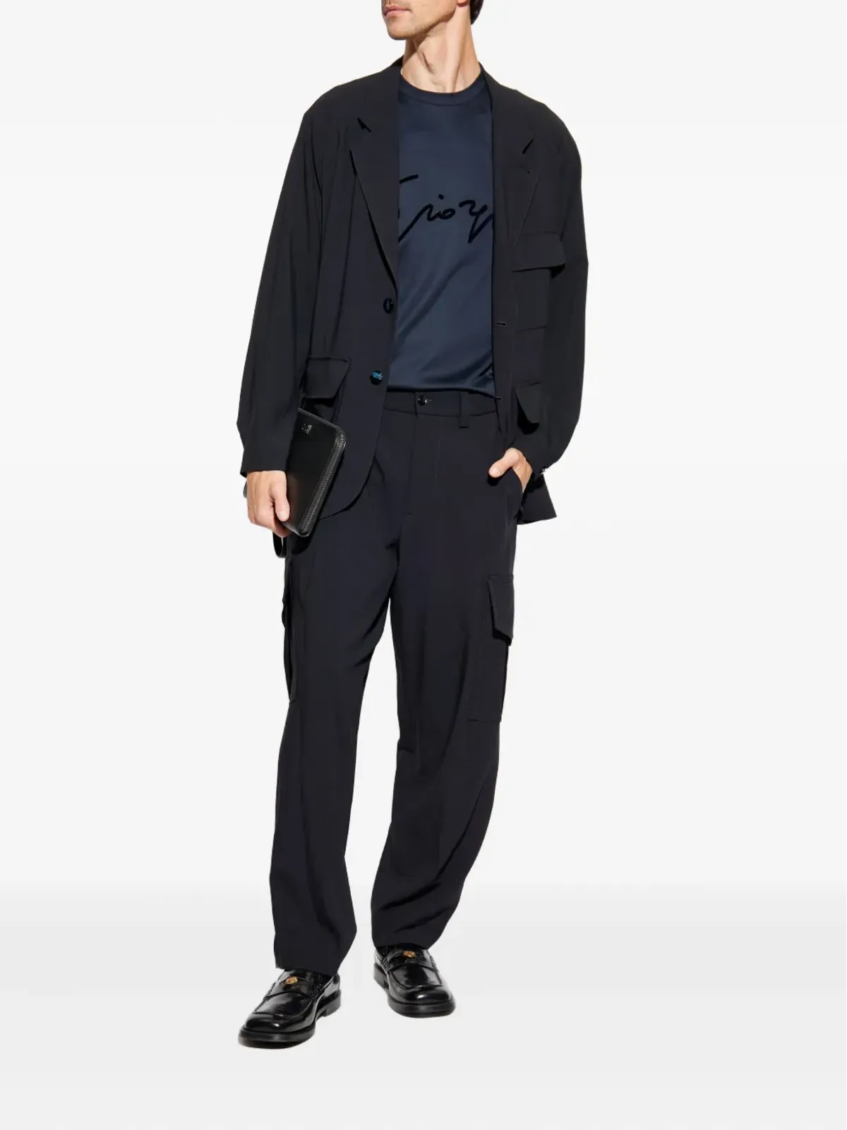 Giorgio Armani フラップポケット ウールブレザー - 画像2