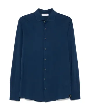Gran Sasso ボタンダウンコットンシャツ ブルー - サムネイル1