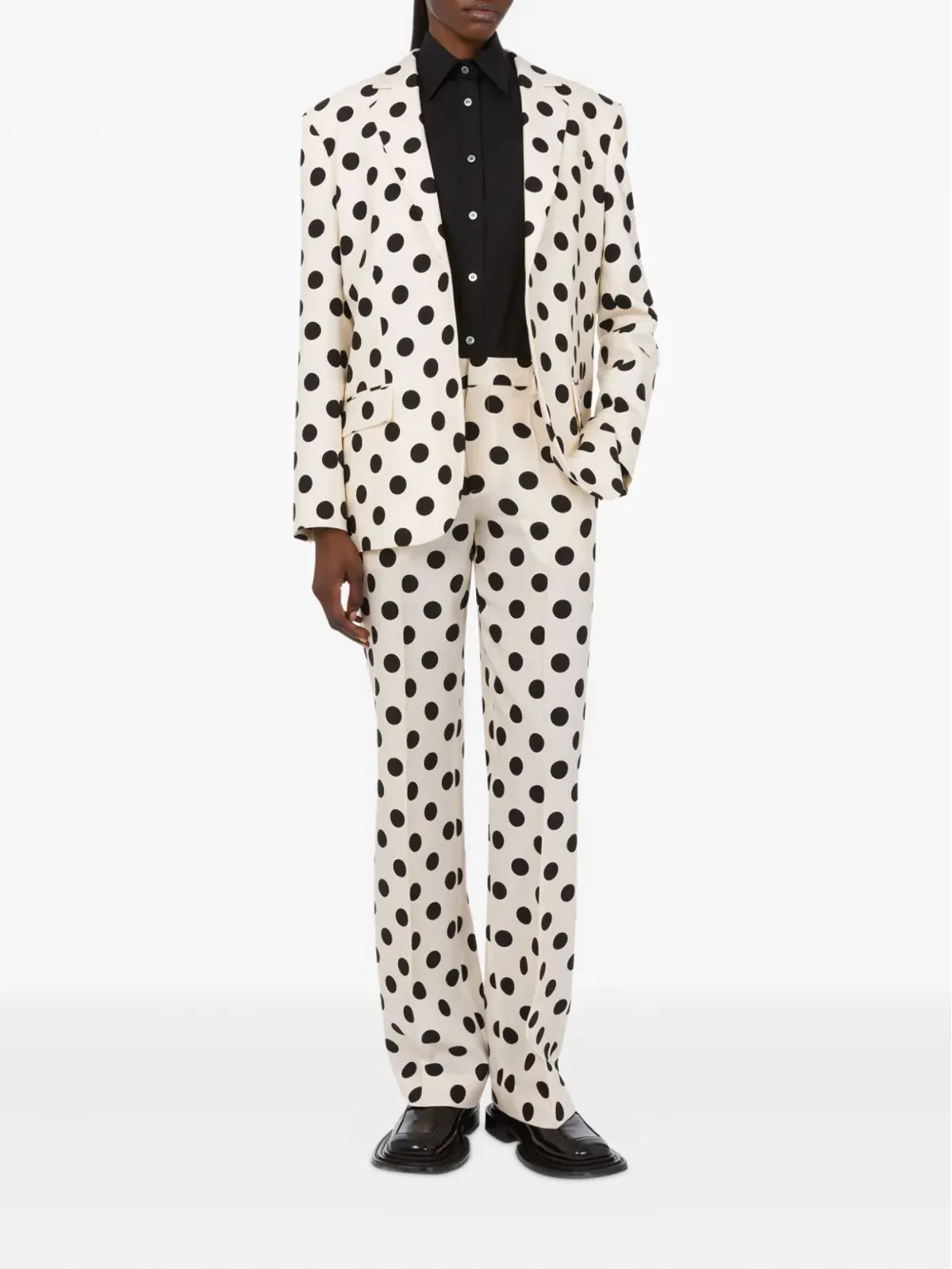 Moschino ポルカドット柄ウールパンツ - 画像2