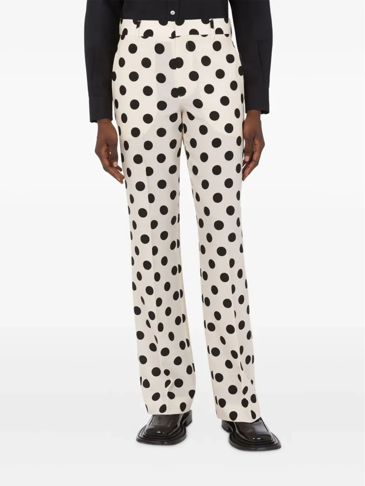Moschino ポルカドット柄ウールパンツ - 画像3