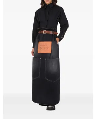 Moschino レザーベルト付きデニムスカート - サムネイル2