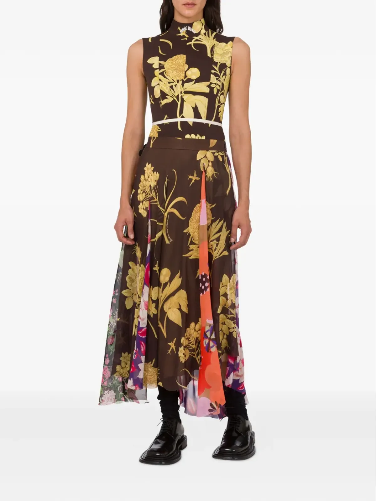 Moschino 花柄プリント アシンメトリック スカート - 画像2