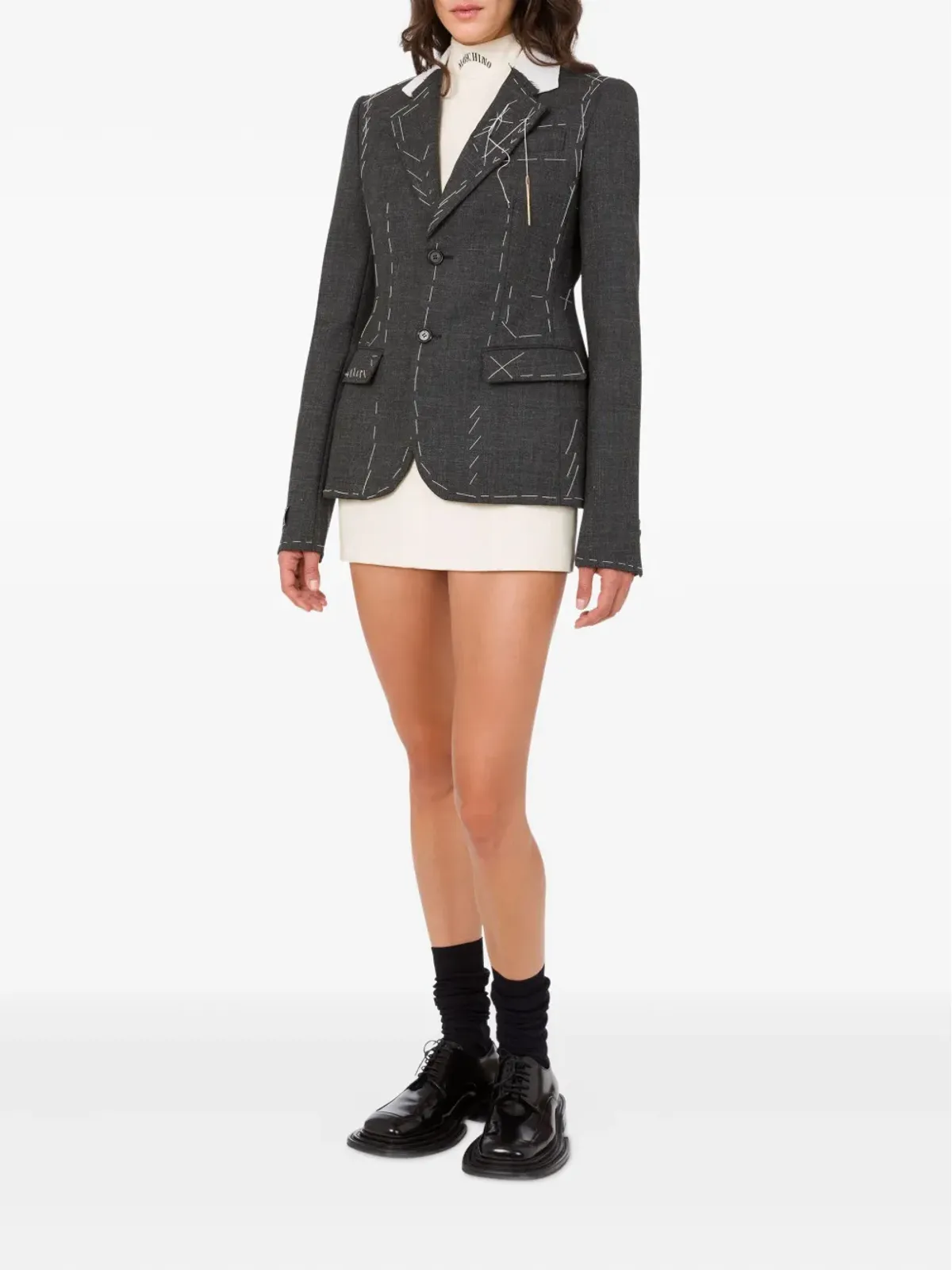 Moschino テーラードウールブレザー - 画像2