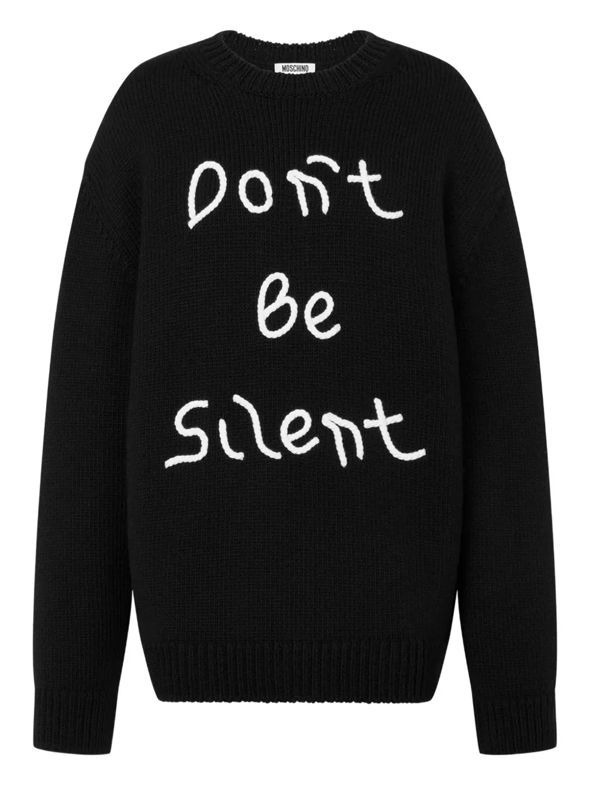 Moschino embroidered wool sweater - Black - 画像1