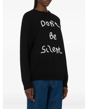Moschino embroidered wool sweater - Black - サムネイル3