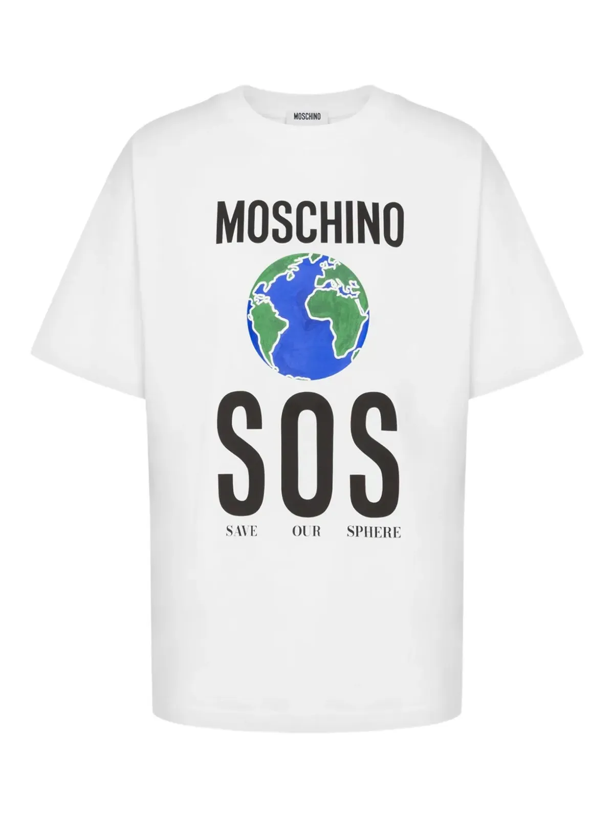 Moschino 地球儀プリント SOS Tシャツ - 画像1