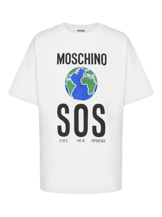 Moschino Moschino 地球儀プリント SOS Tシャツの商品画像