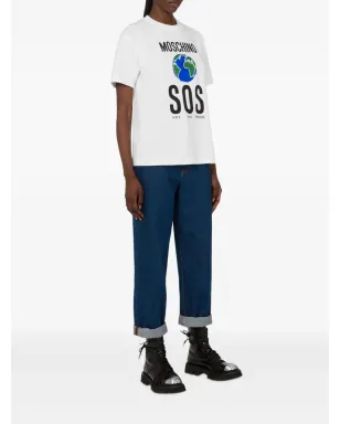 Moschino 地球儀プリント SOS Tシャツ - サムネイル2