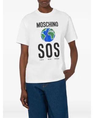 Moschino 地球儀プリント SOS Tシャツ - サムネイル3