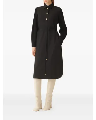 Fabiana Filippi 長袖ミディ丈シャツドレス - Black - サムネイル2