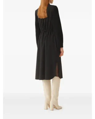 Fabiana Filippi 長袖ミディ丈シャツドレス - Black - サムネイル4