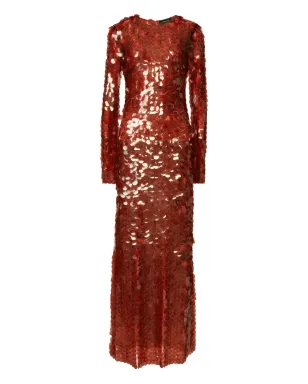 Fabiana Filippi sequinned maxi dress - Red - サムネイル1
