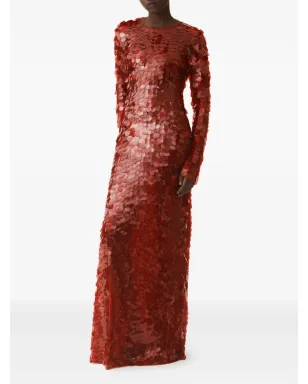 Fabiana Filippi sequinned maxi dress - Red - サムネイル2