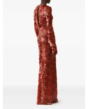 Fabiana Filippi sequinned maxi dress - Red - サムネイル4