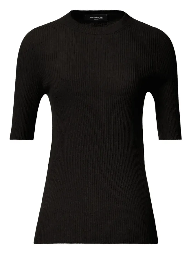 Fabiana Filippi Fabiana Filippi リブ編みTシャツの商品画像