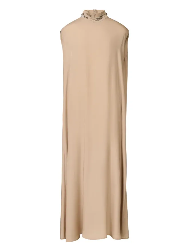 Fabiana Filippi Fabiana Filippi エンベリッシュド モックネック マキシドレスの商品画像