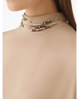 Fabiana Filippi エンベリッシュド モックネック マキシドレス - サムネイル5