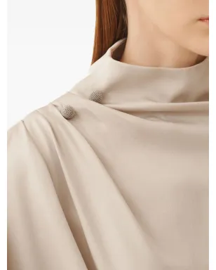 Fabiana Filippi ドレープモックネックトップス - サムネイル4
