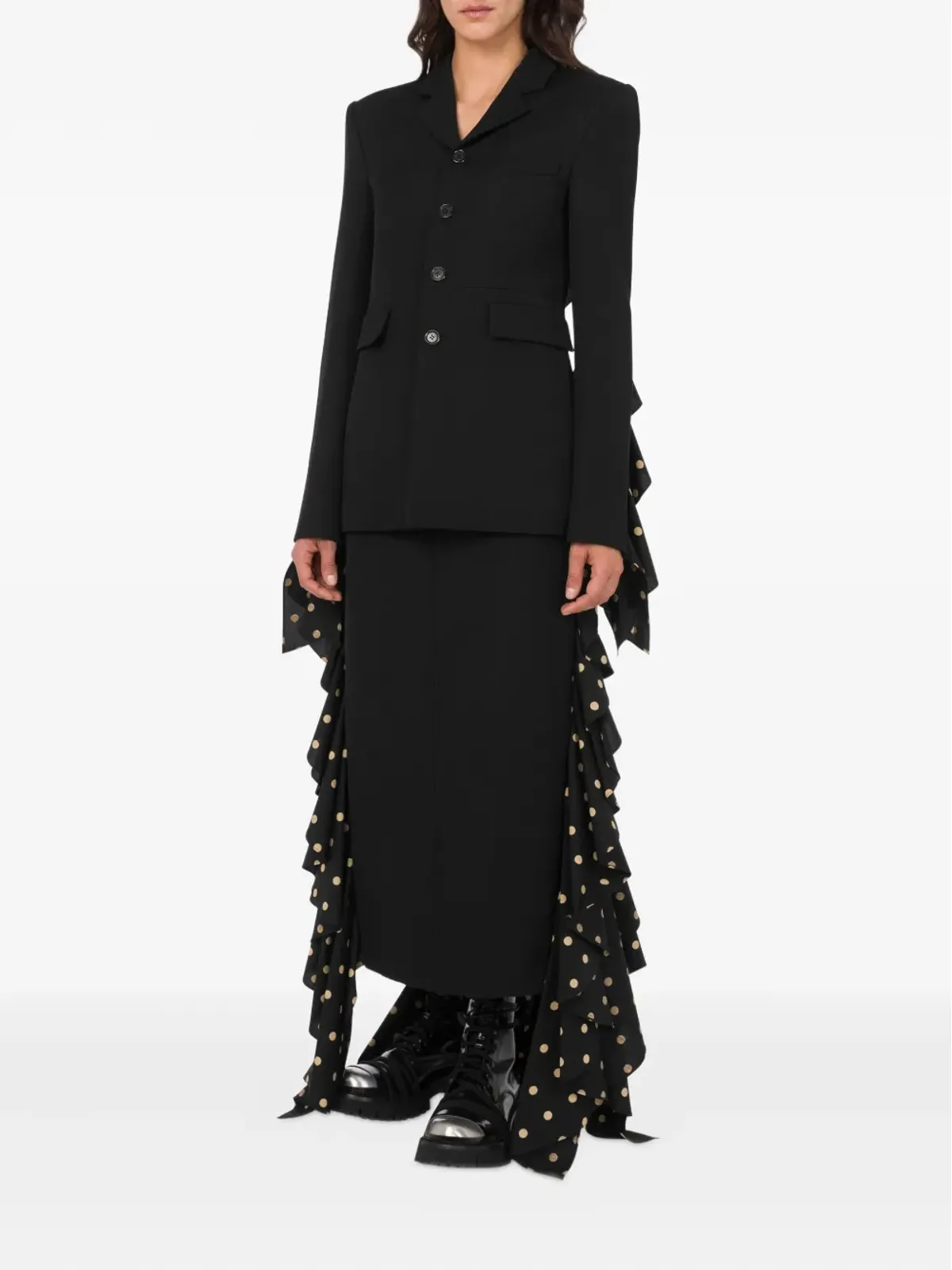 Moschino ポルカドット ラッフルブレザー - 画像2