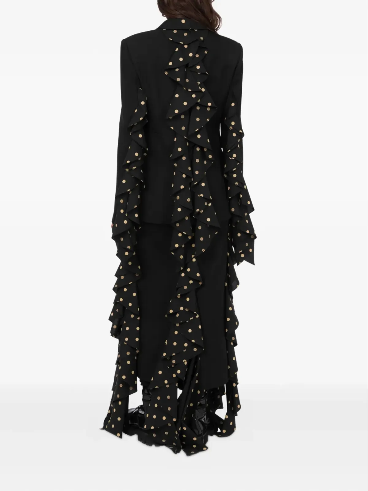 Moschino ポルカドット ラッフルブレザー - 画像3