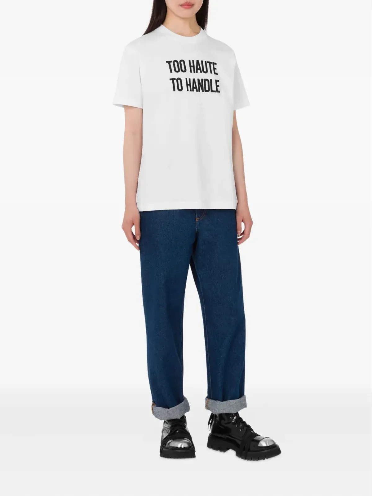 Moschino レタリングプリント コットン Tシャツ - 画像2