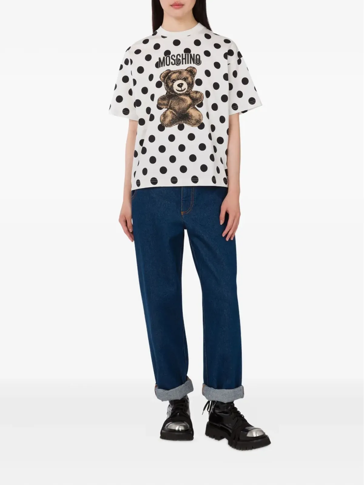Moschino ポルカドット テディベアプリント Tシャツ - 画像2