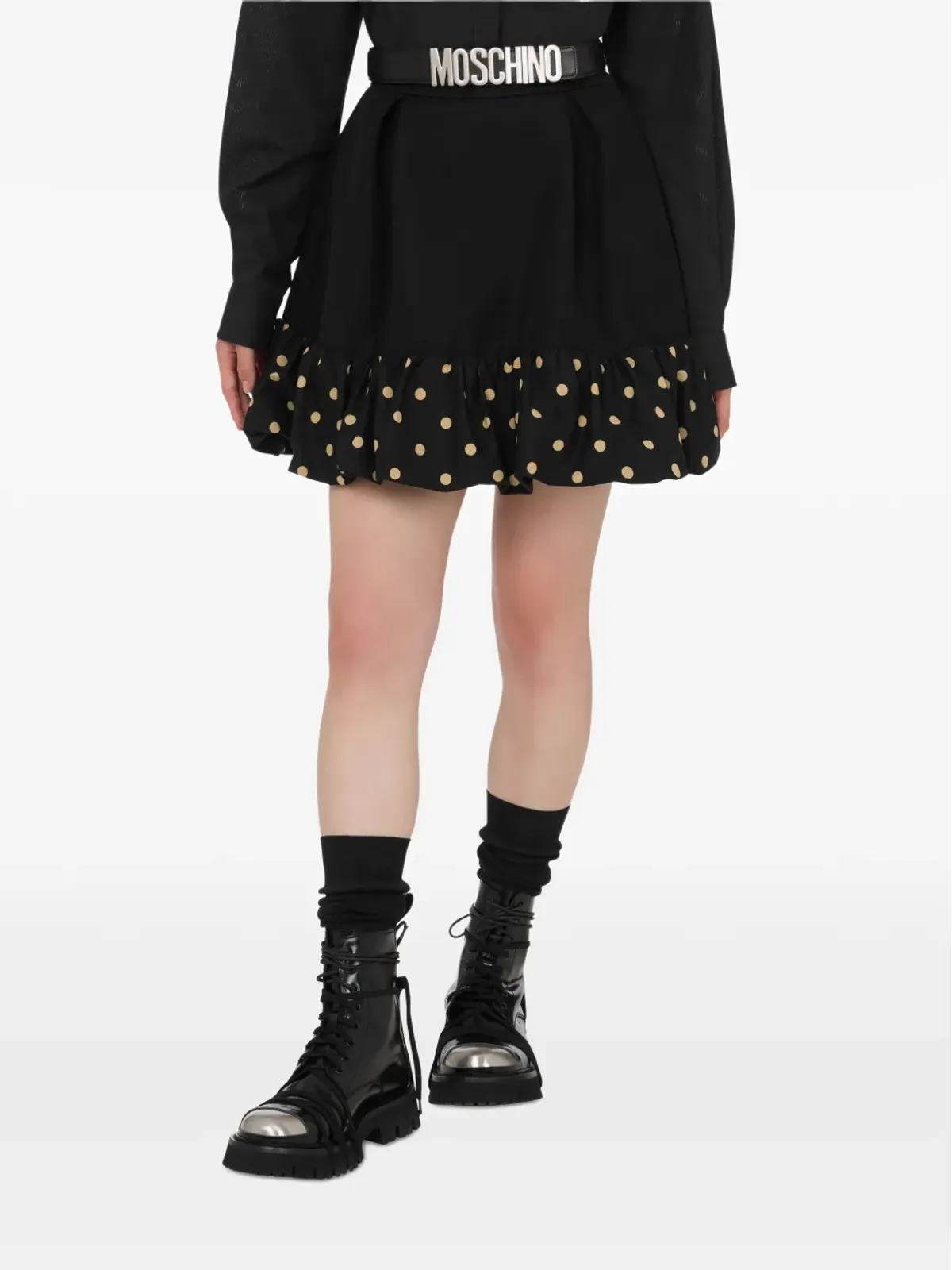 Moschino ドット柄ラッフルミニスカート - 画像3